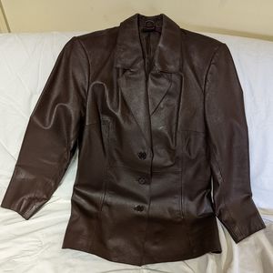 Shape FX by Newport News brown leather jacket